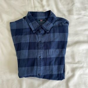 Blue vineyard vines dress shirt/ flannel.